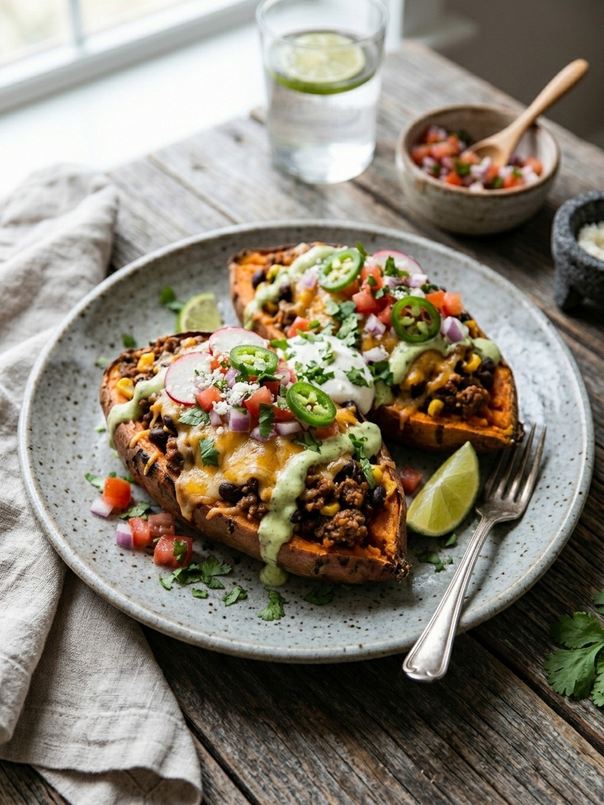 Serving and variation ideas for Taco Stuffed Sweet Potatoes