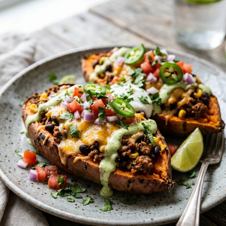 Taco Stuffed Sweet Potatoes