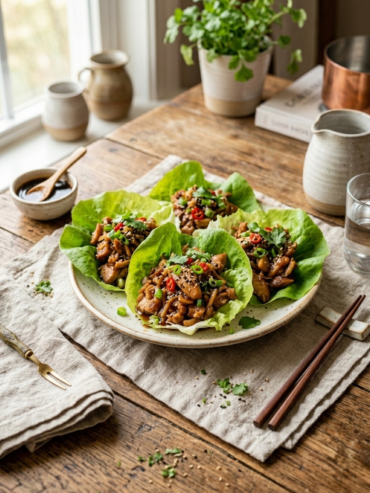 Serving and variation ideas for Teriyaki Chicken Lettuce Wraps