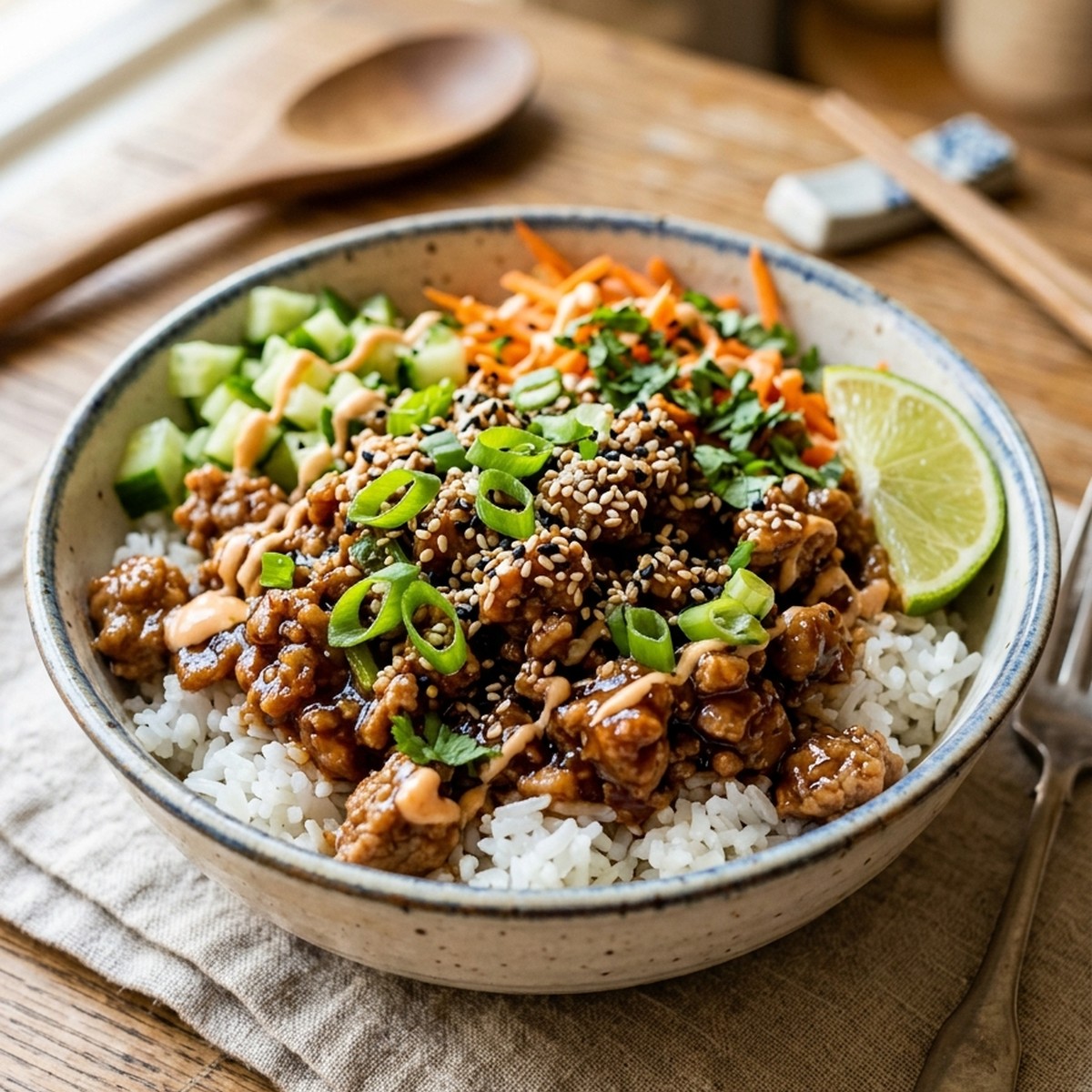 Teriyaki Ground Turkey Bowl