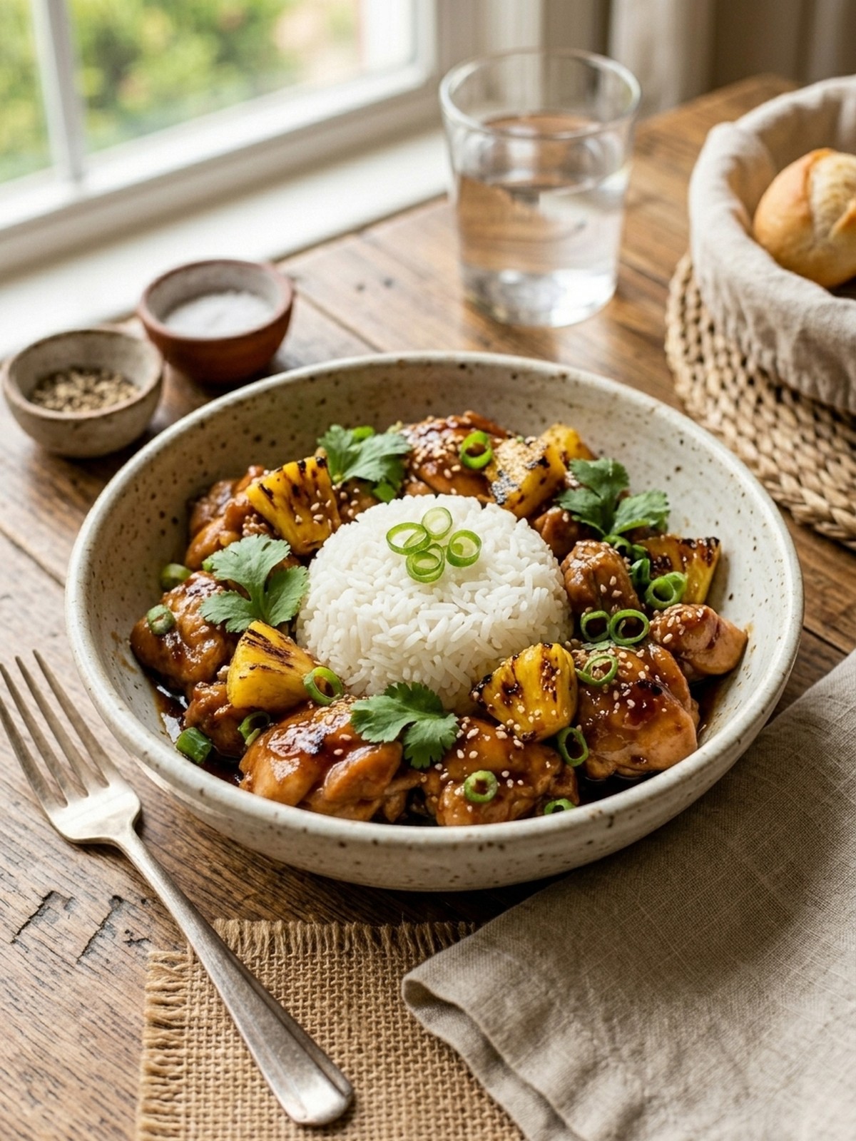 Serving and variation ideas for Teriyaki Pineapple Chicken With Rice