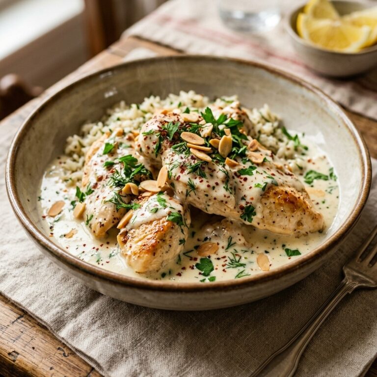 Turkish Chicken With Creamy White Sauce