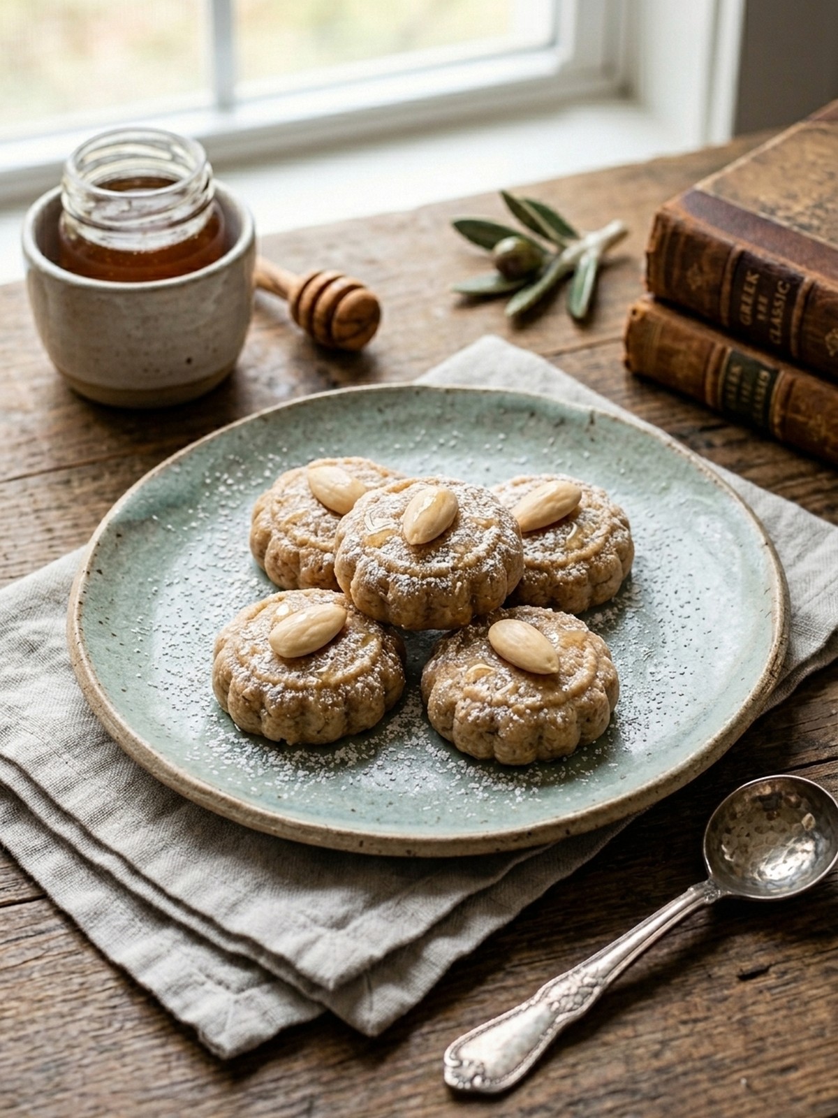 Serving and variation ideas for 2-ingredient Greek Candy with sesame honey pieces on a plate