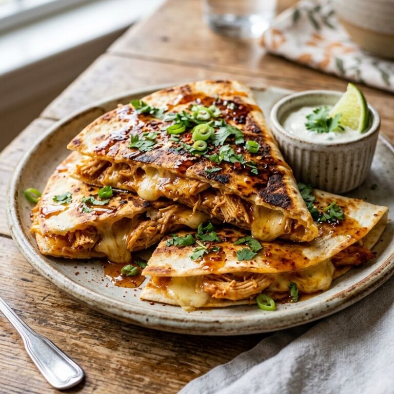 Cheesy Hot Honey Chicken Quesadillas