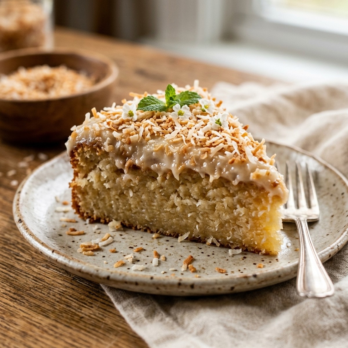 Coconut Mochi Cake