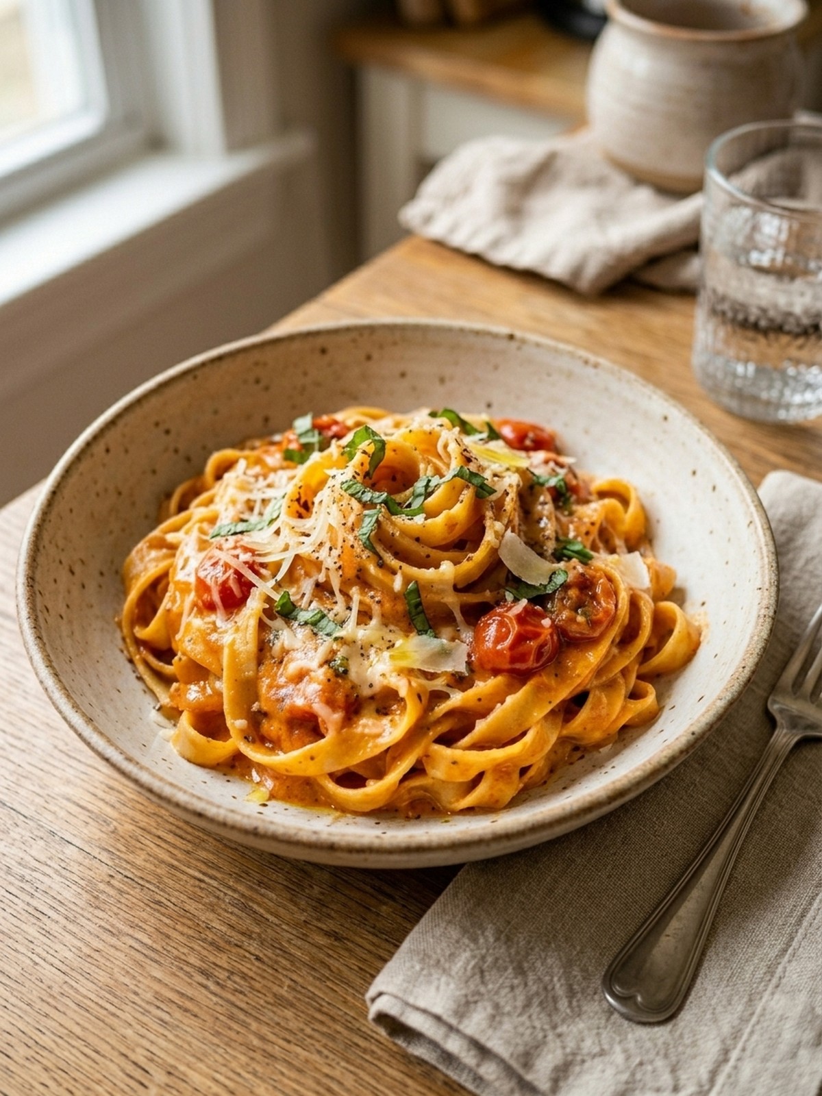 Serving and variation ideas for Creamy Tomato Garlic Pasta Recipe