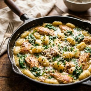 Garlic Chicken Gnocchi Skillet