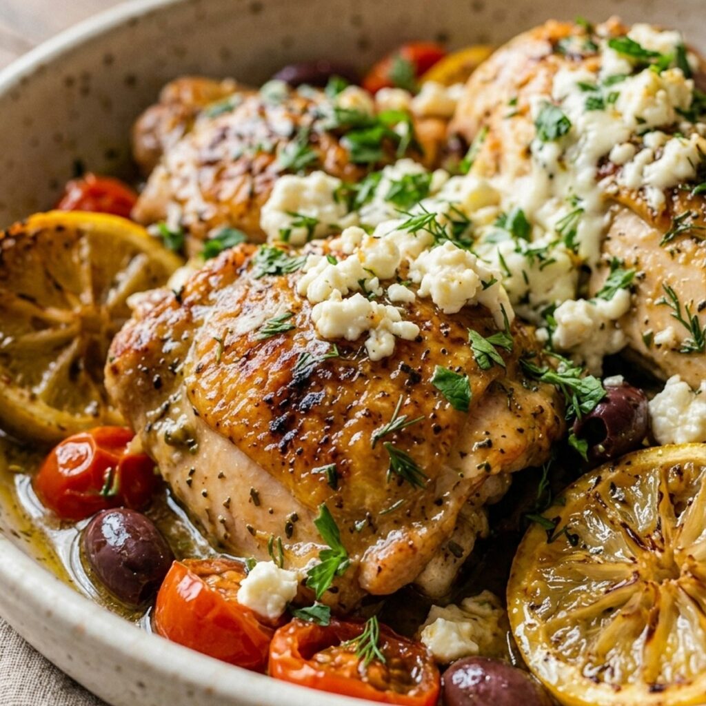Greek Chicken With Lemon And Feta