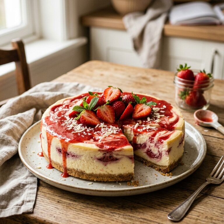Strawberry Swirl Cheesecake Recipe