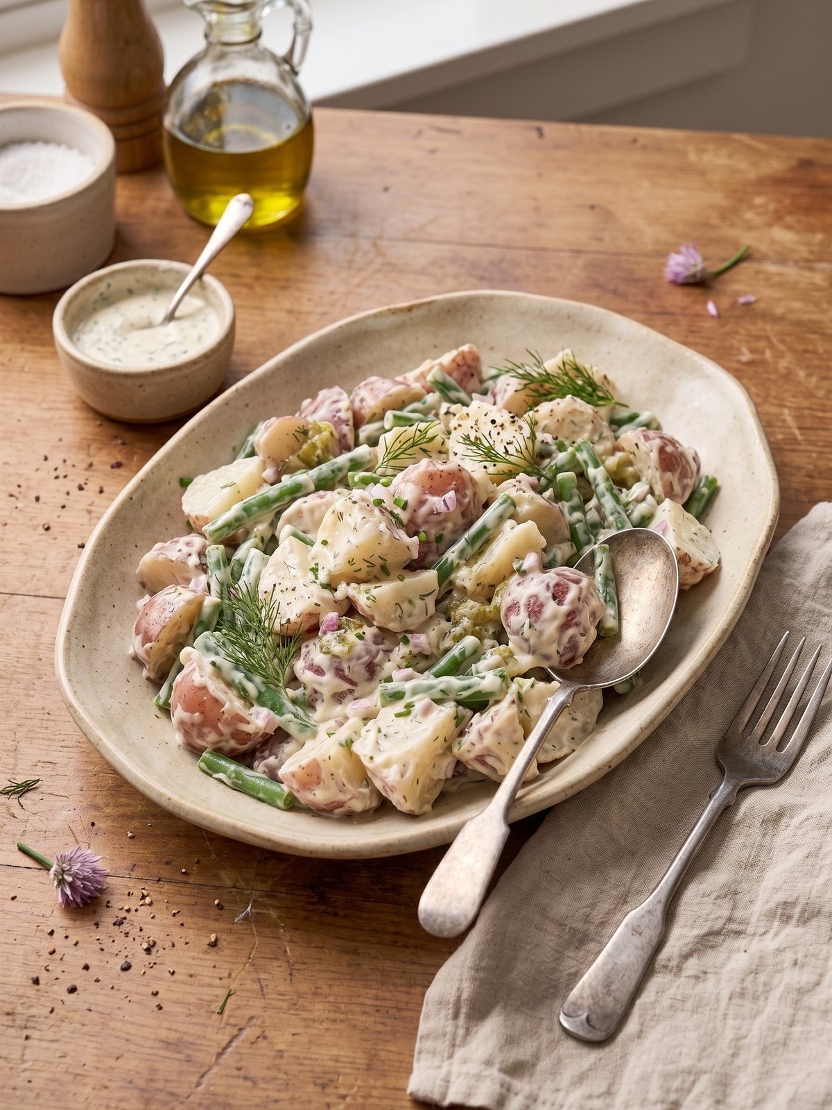 Serving and variation ideas for Creamy Green Bean Potato Salad