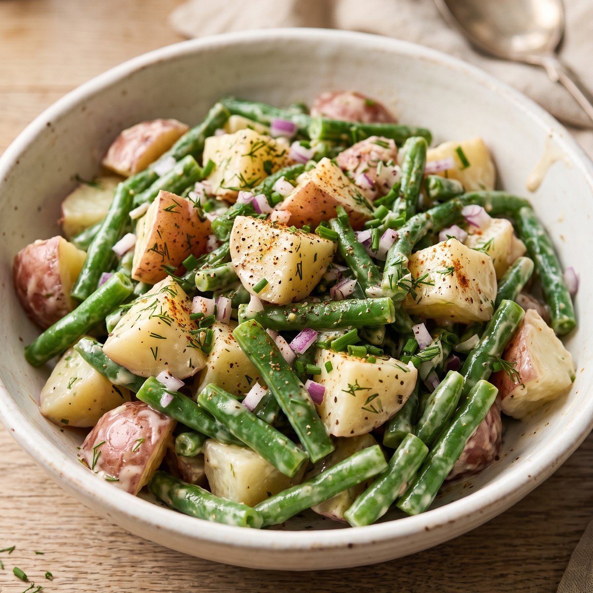 Creamy Green Bean Potato Salad