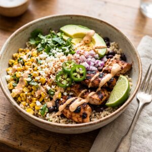 High Protein Chicken Street Corn Bowls