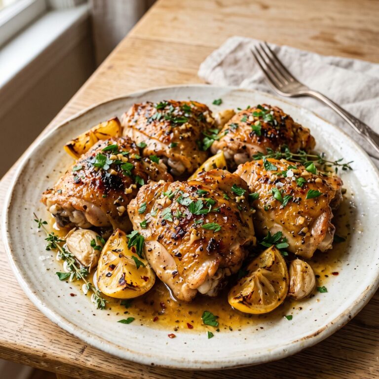 Lemon Garlic Chicken Thighs